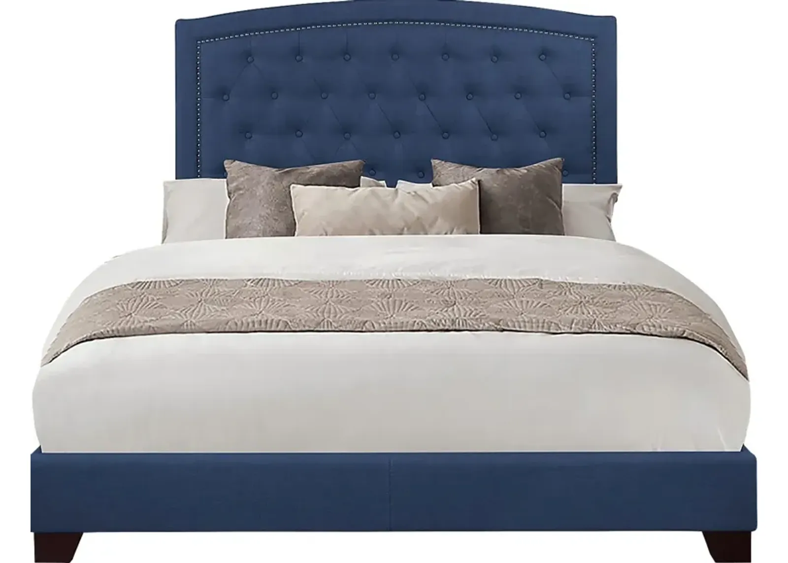 Juneberry Blue Queen Upholstered Bed