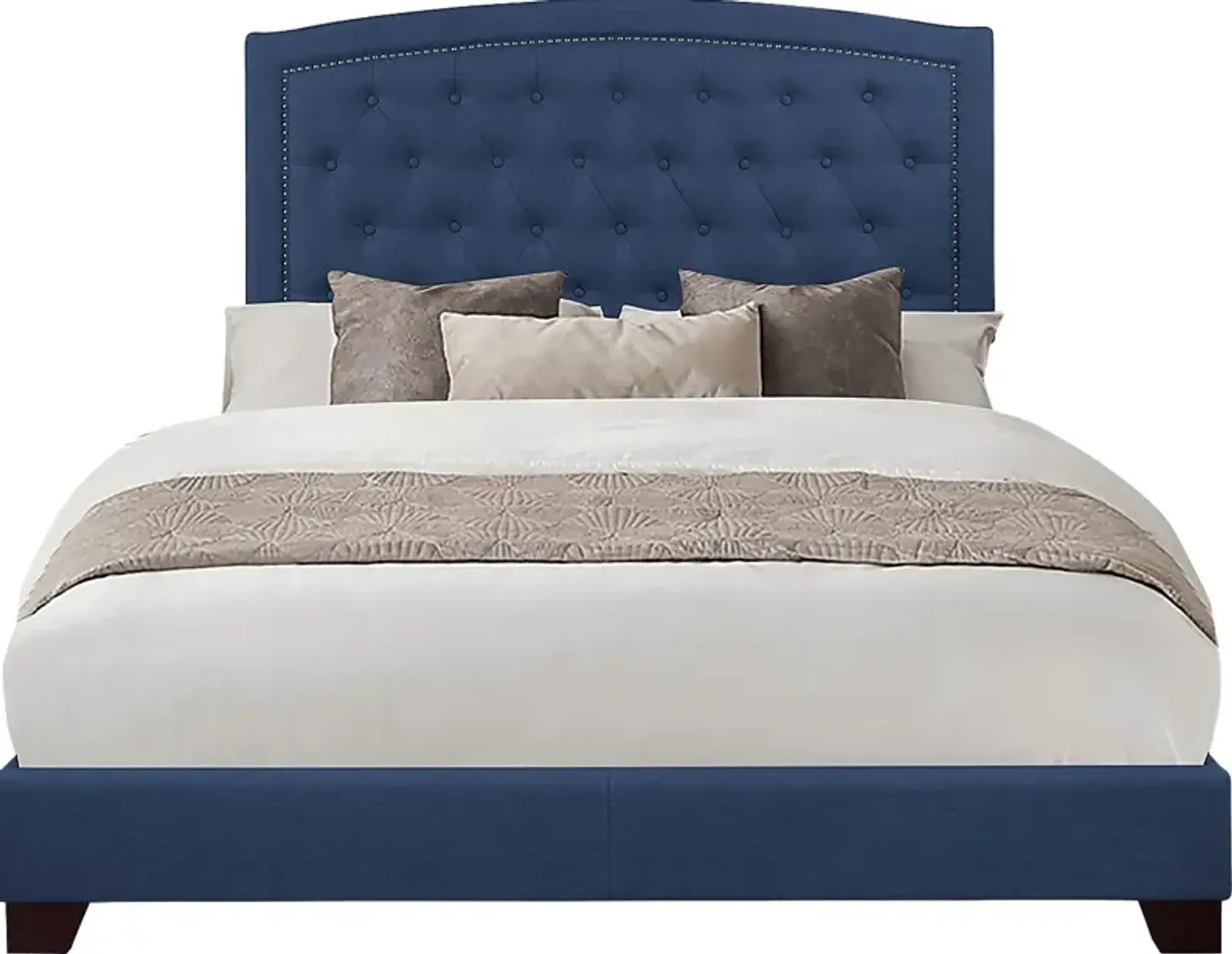 Juneberry Blue Queen Upholstered Bed