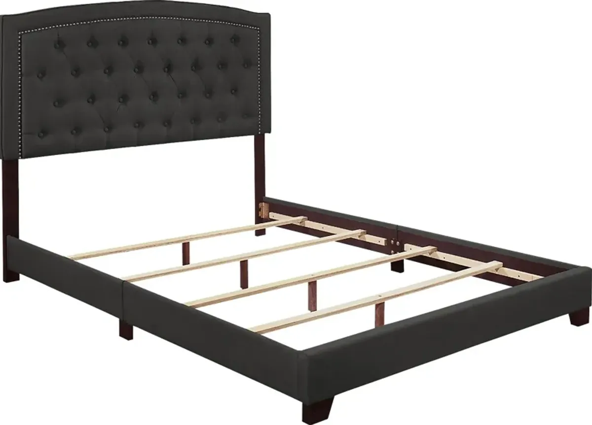 Juneberry Dark Gray Queen Upholstered Bed