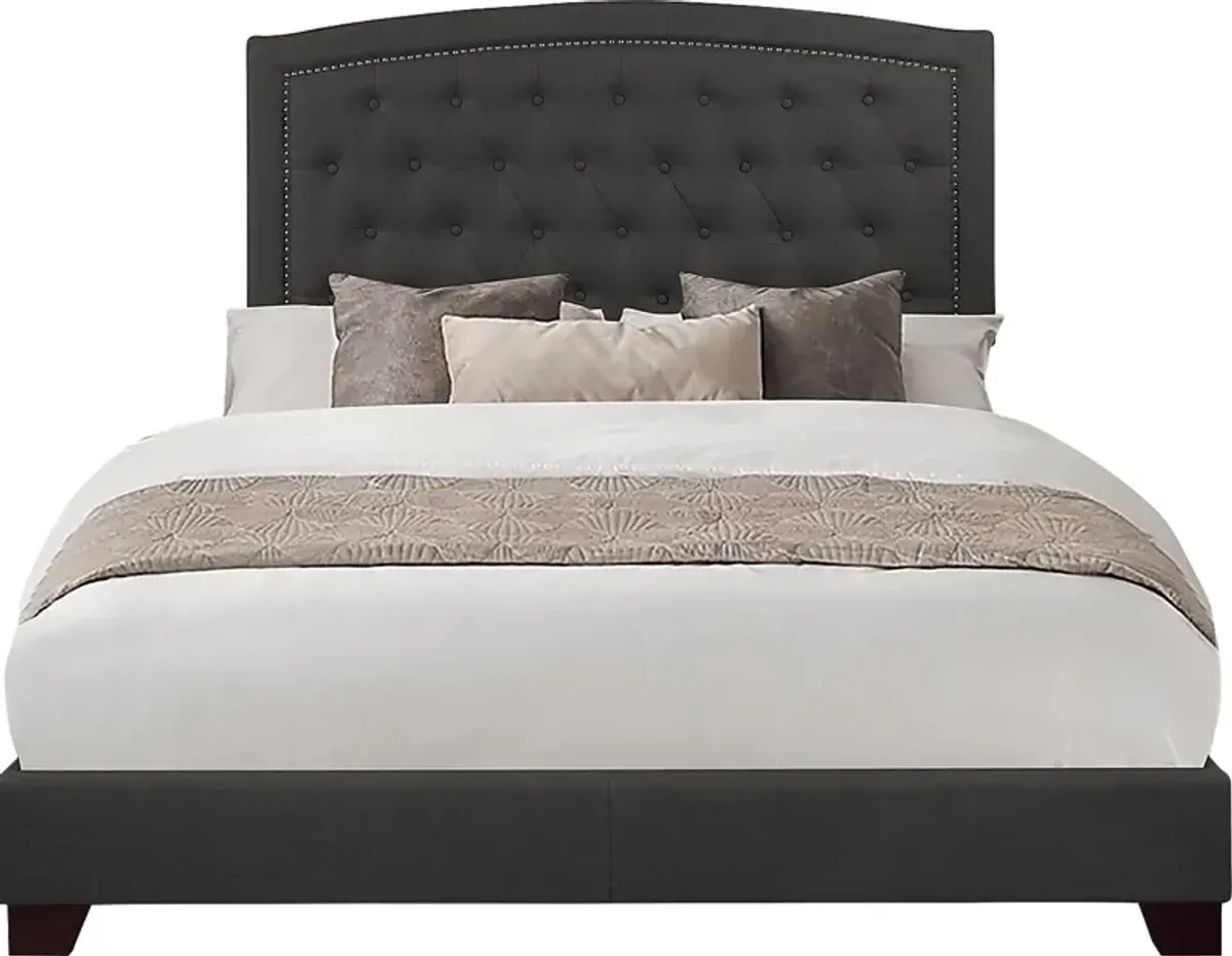 Juneberry Dark Gray Queen Upholstered Bed