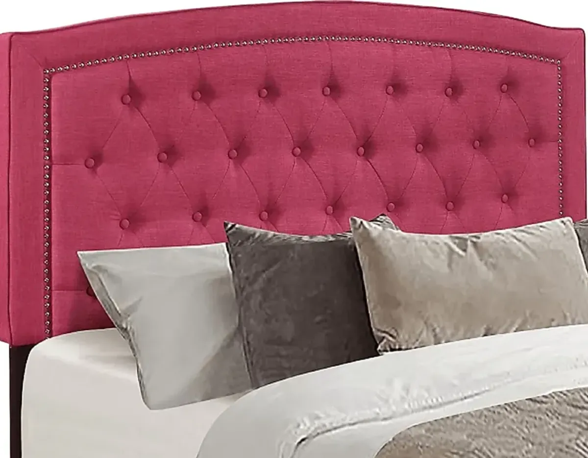 Juneberry Pink Queen Upholstered Bed