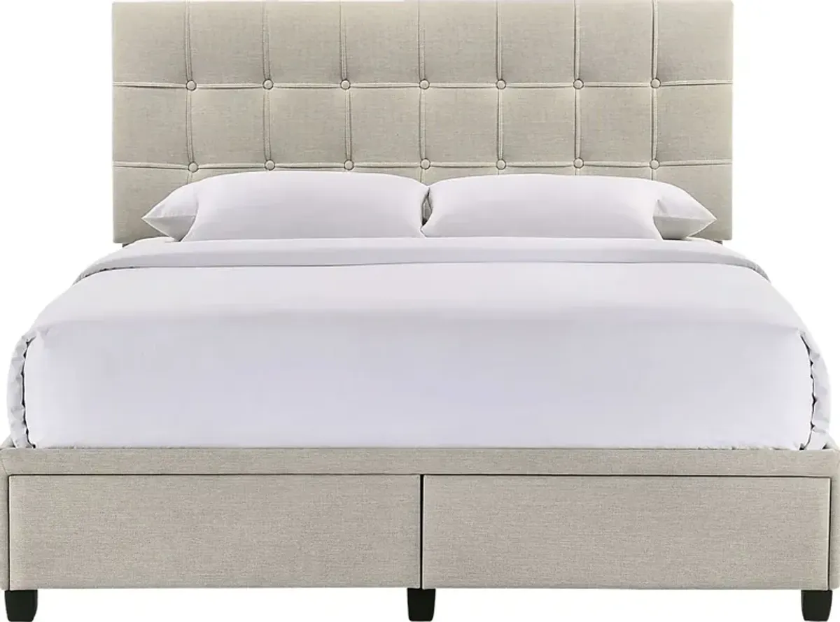 Burchell White Queen Platform Storage Bed