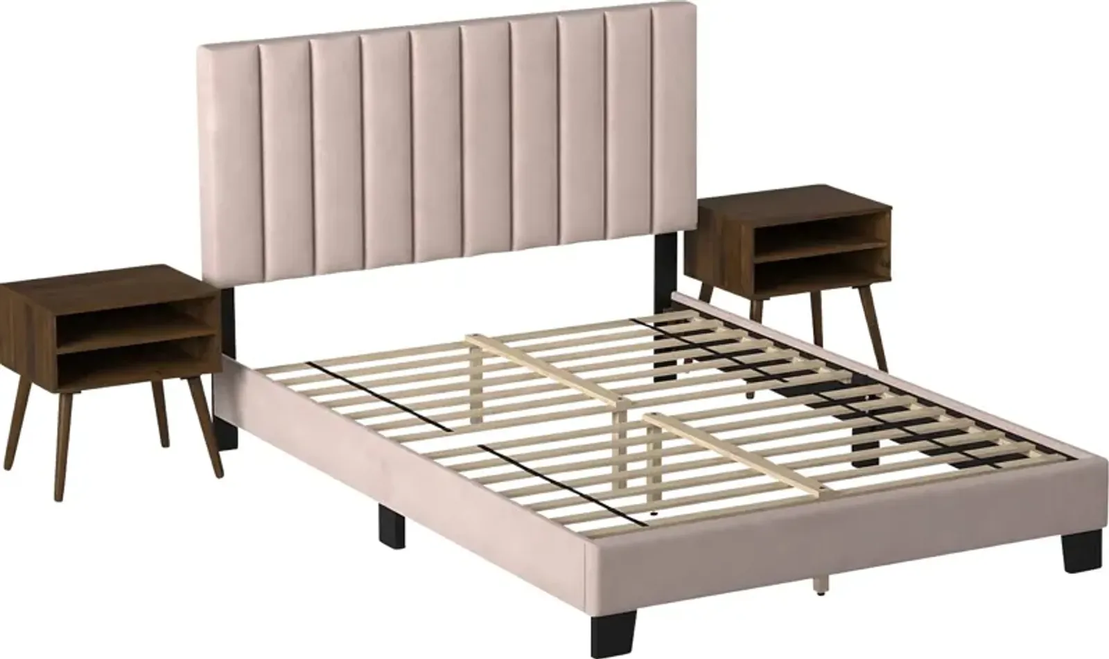 Kekoa Blush 3 Pc Queen Platform Bed