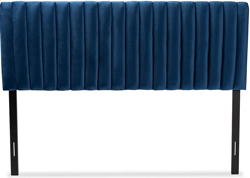 Bunchberry Navy Queen Upholstered Headboard