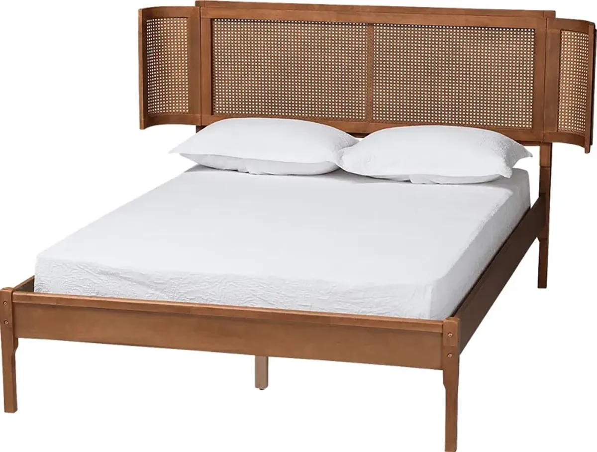 Mayme Brown Queen Platform Bed