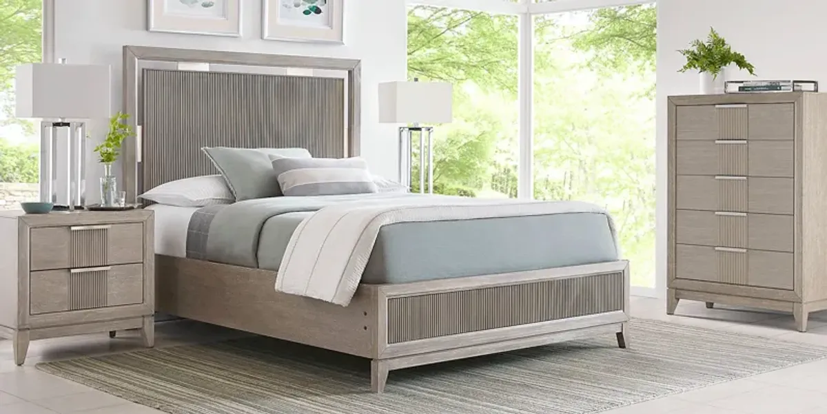 Bellante Gray 5 Pc King Panel Bedroom