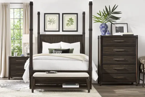 Vineyard Estates Brown 5 Pc King Poster Bedroom
