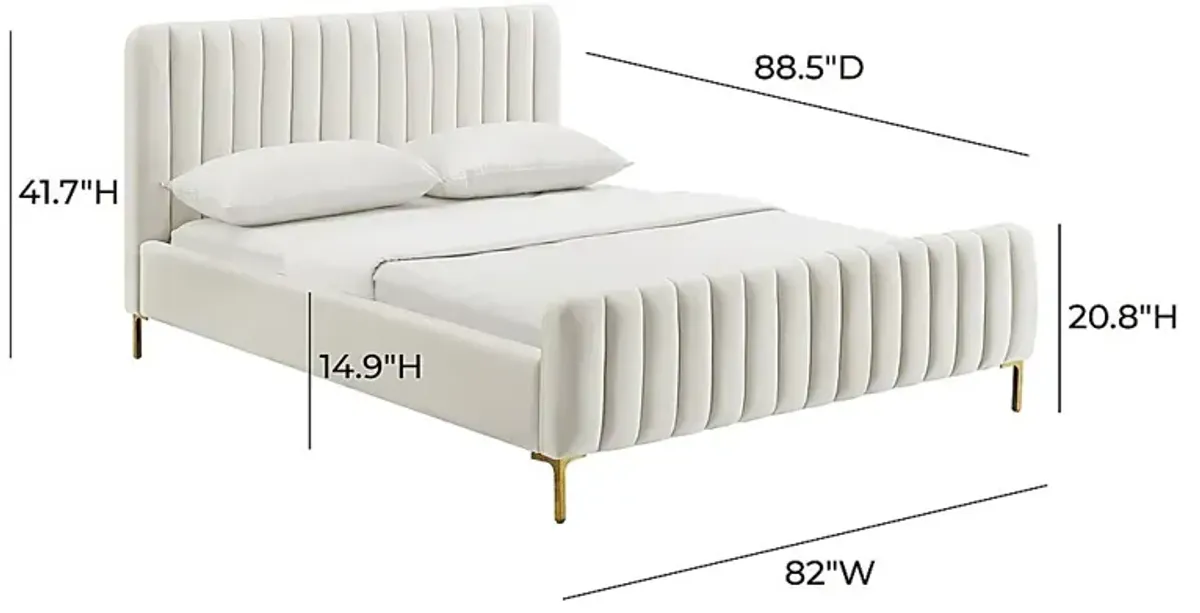 Beineke Cream Queen Bed