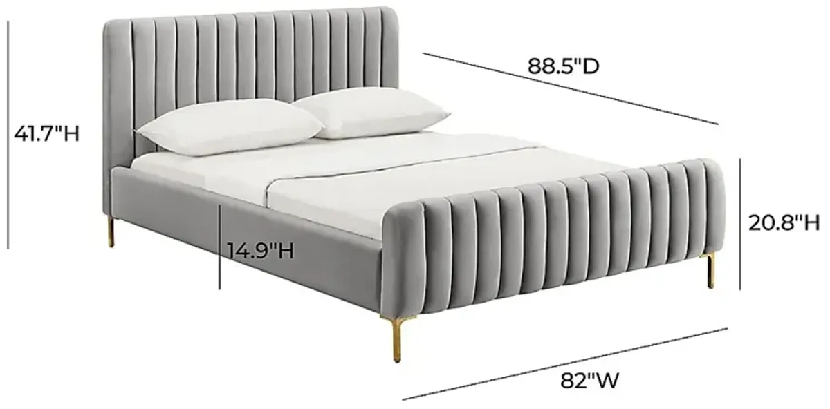 Beineke Gray Queen Bed