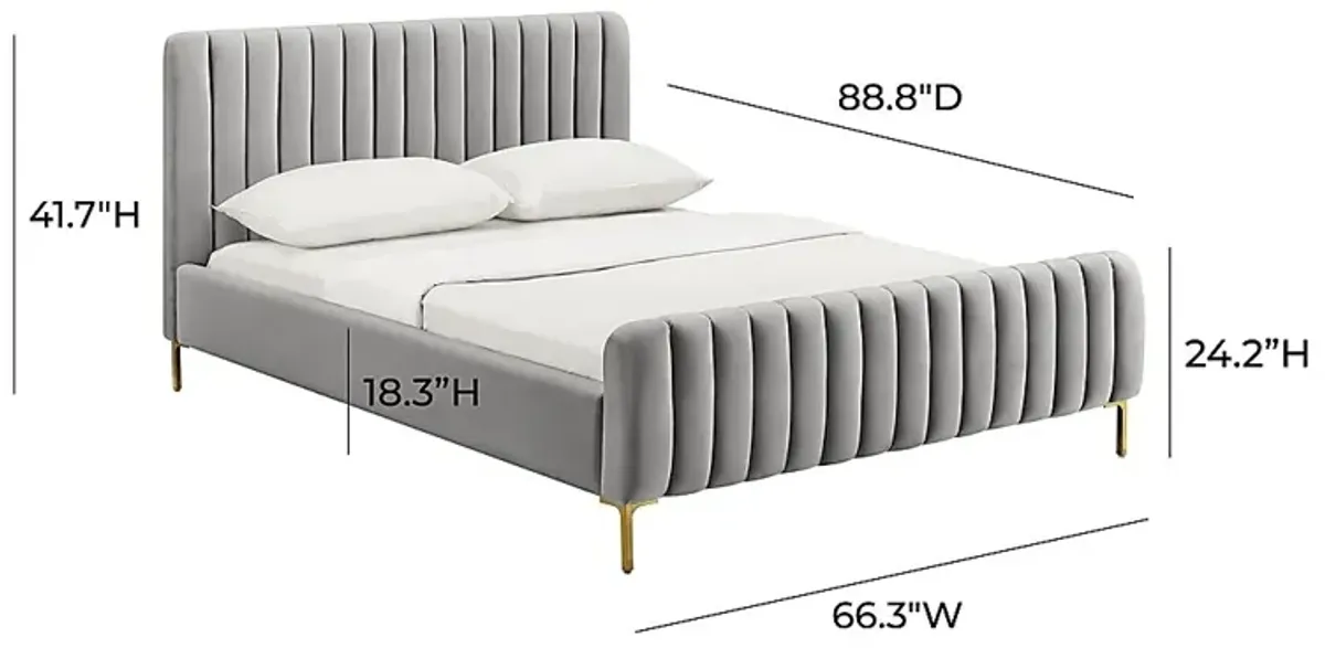 Beineke Gray Queen Bed