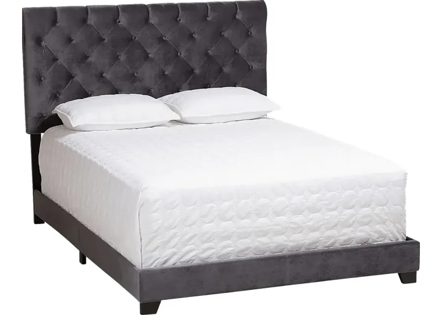 Panola Dark Gray Queen Bed