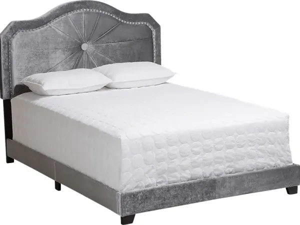 Elkdale Gray Queen Upholstered Bed