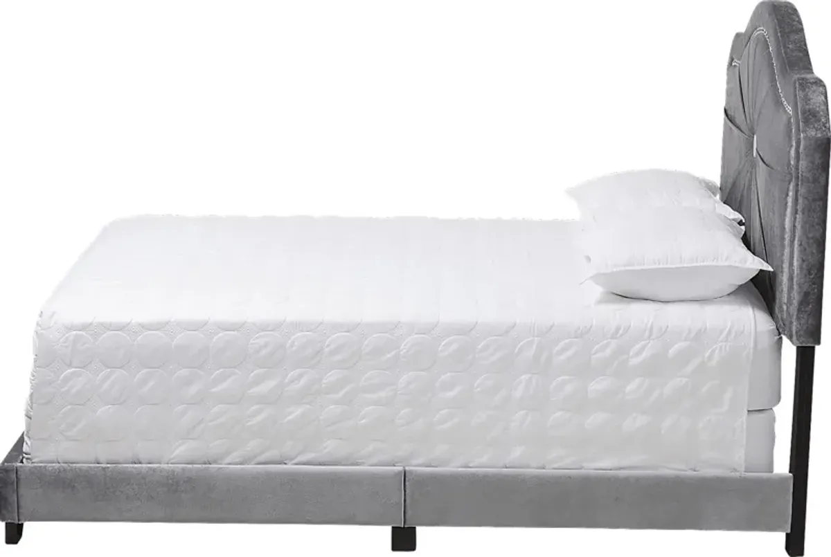 Elkdale Gray Queen Upholstered Bed