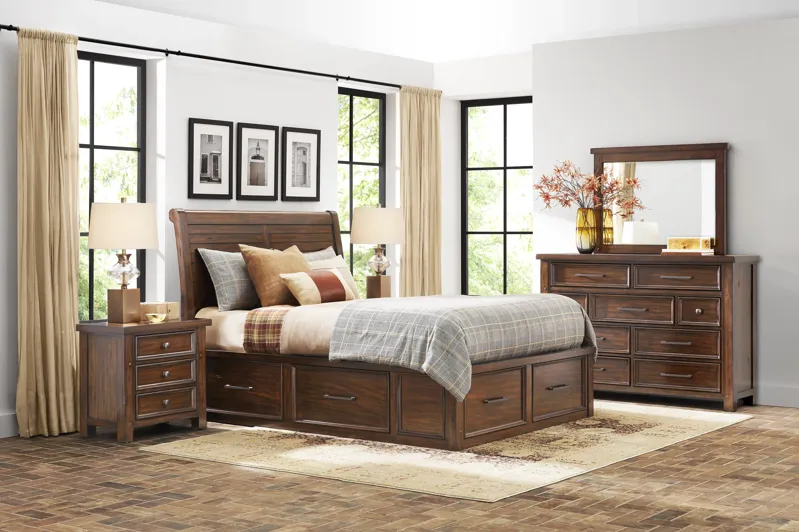 Emberton Dark Brown 5 Pc King Storage Bedroom