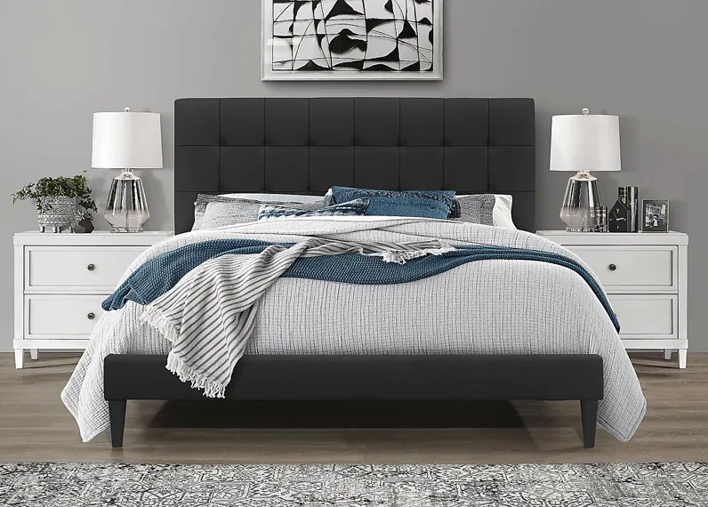 Estaugh Black King Bed