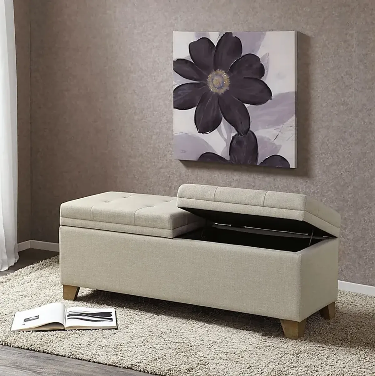 Clivden Natural Storage Bench