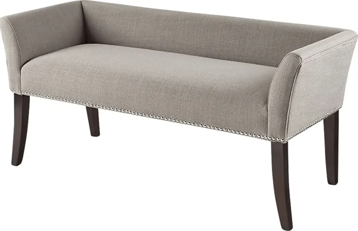 Threepine Gray Accent Bench