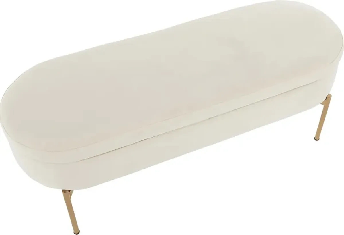 Chardan Cream Storage Bench