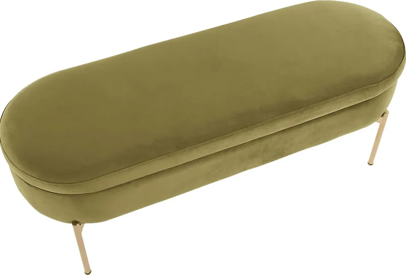 Chardan Green Storage Bench