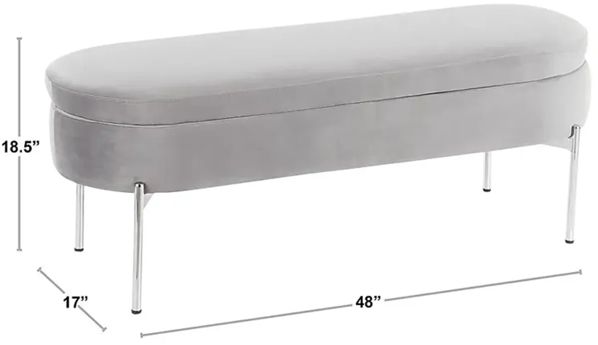 Chardan Green Storage Bench