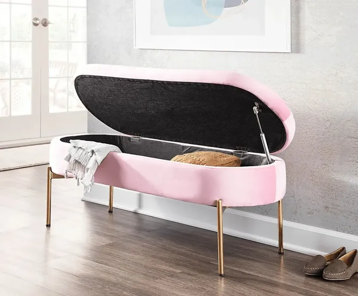 Chardan Blush Storage Bench