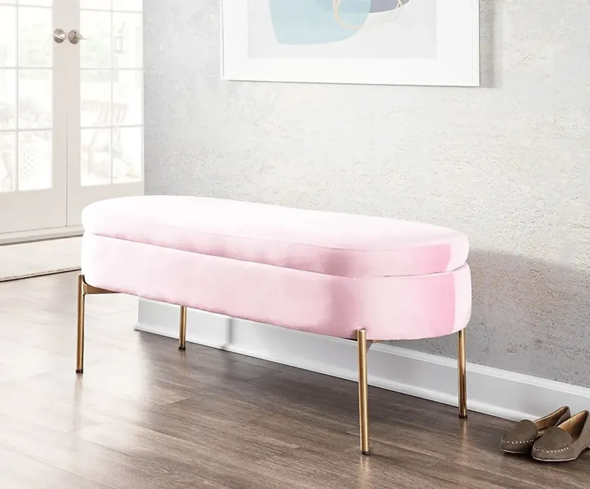 Chardan Blush Storage Bench