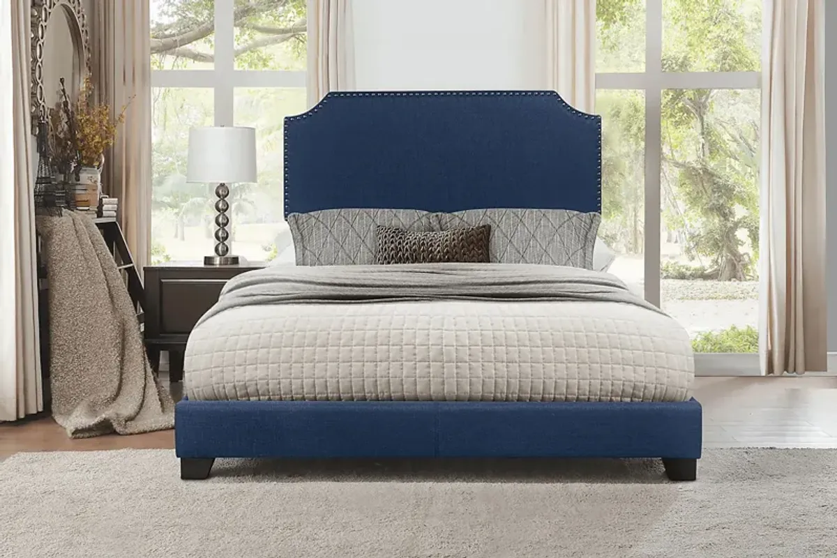 Carshalton Blue King Upholstered Bed