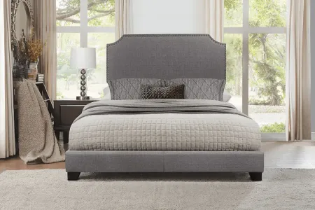 Carshalton Gray King Upholstered Bed