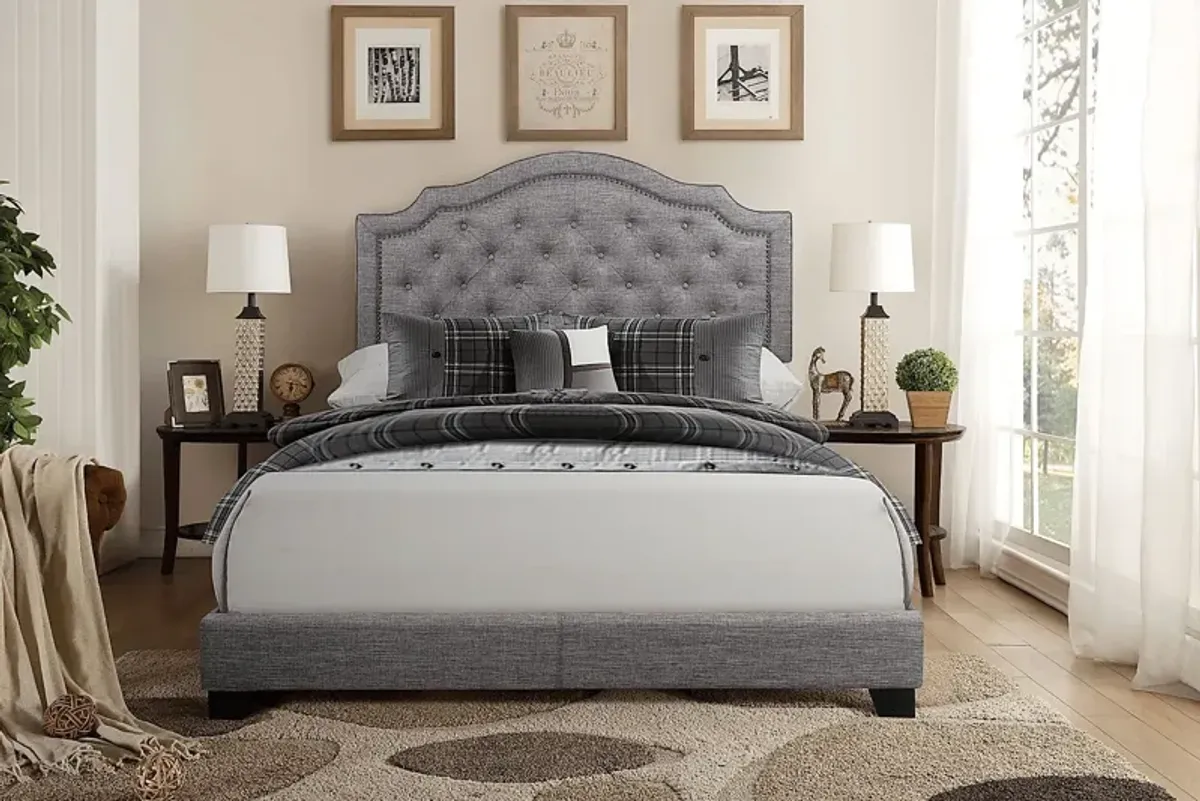 Bowerton Gray King Upholstered Bed