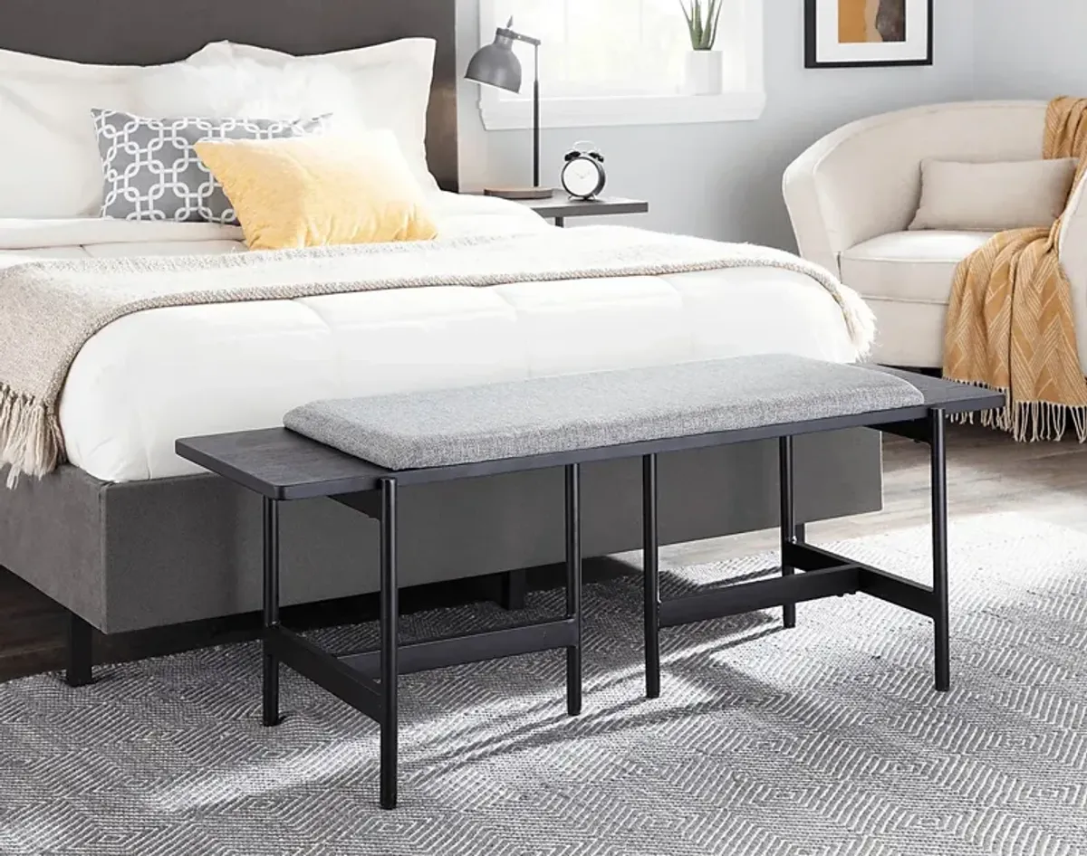 Cambronne Gray Accent Bench