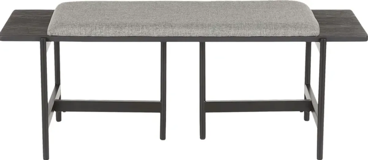 Cambronne Gray Accent Bench