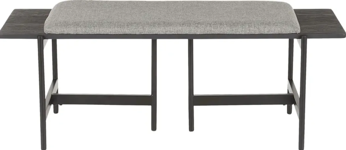 Cambronne Gray Accent Bench