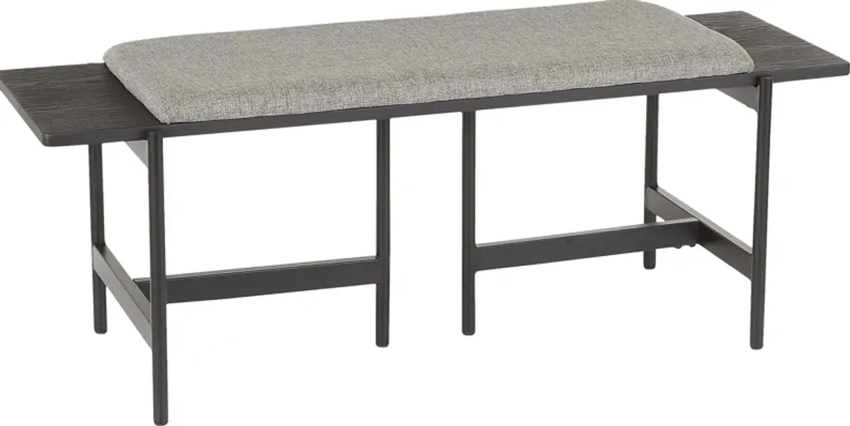 Cambronne Gray Accent Bench