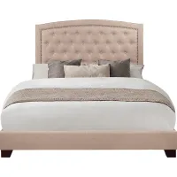 Juneberry Beige King Upholstered Bed