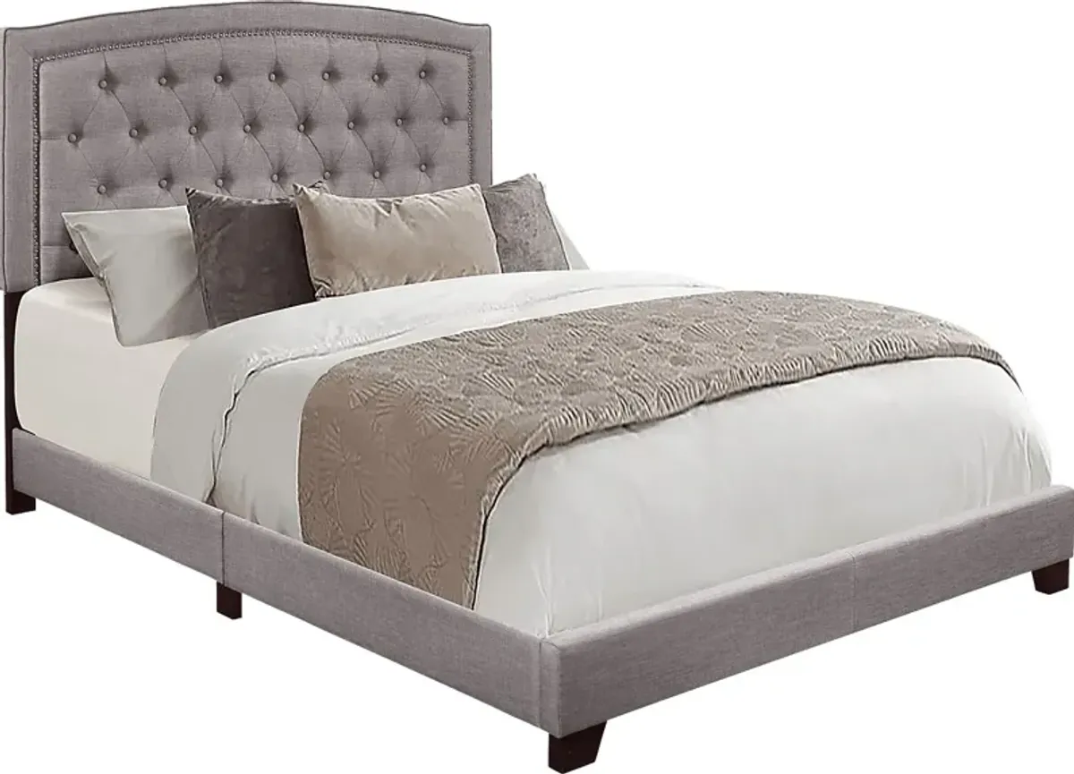 Juneberry Gray King Upholstered Bed