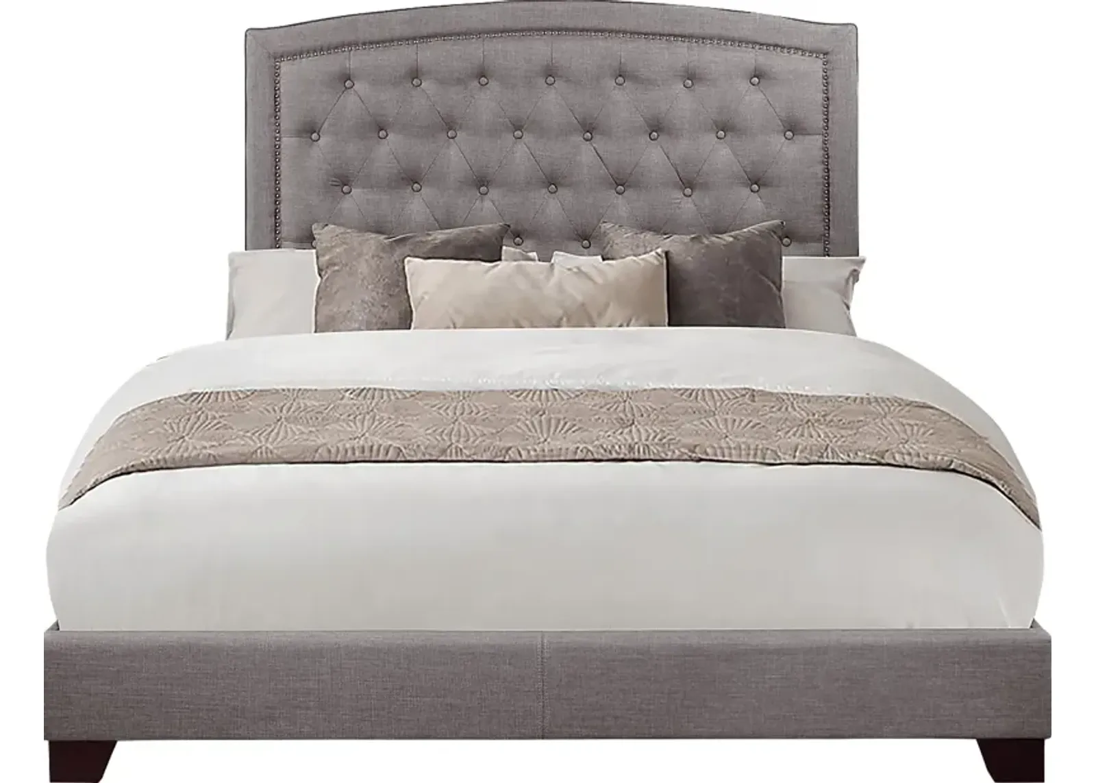 Juneberry Gray King Upholstered Bed