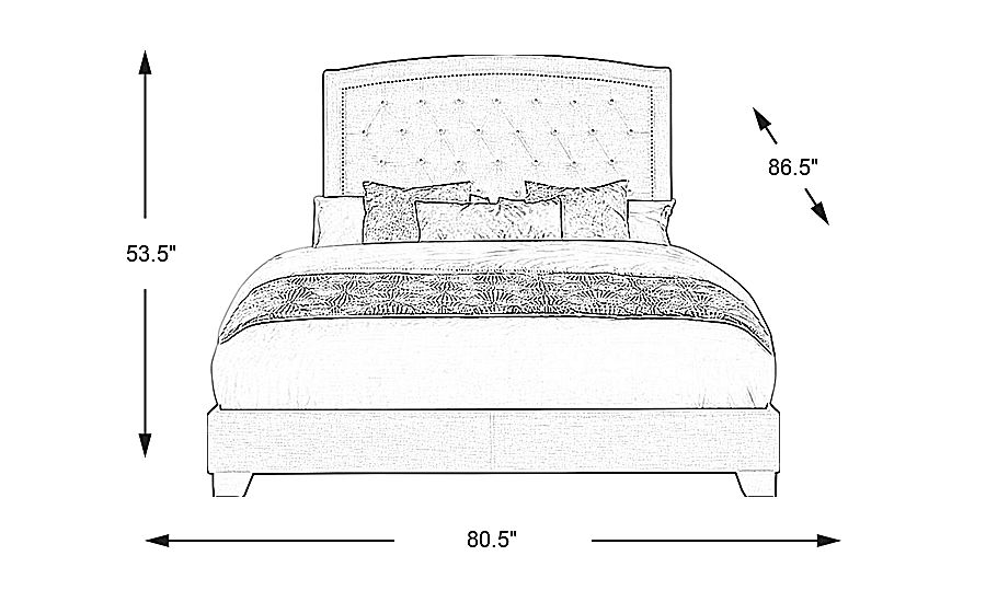 Juneberry Dark Gray King Upholstered Bed