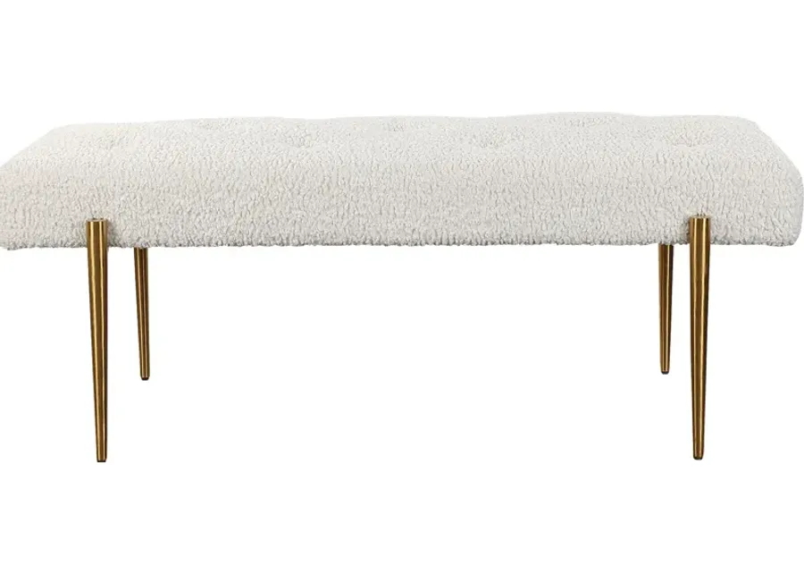 Bretdale White Accent Bench