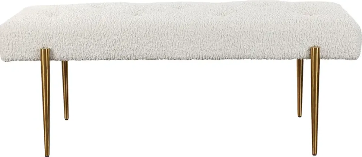 Bretdale White Accent Bench