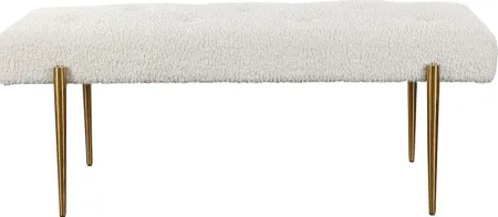 Bretdale White Accent Bench