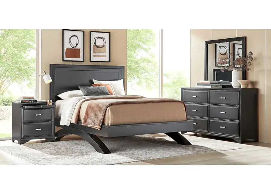 Belcourt Black 5 Pc Queen Panel Arch Bedroom