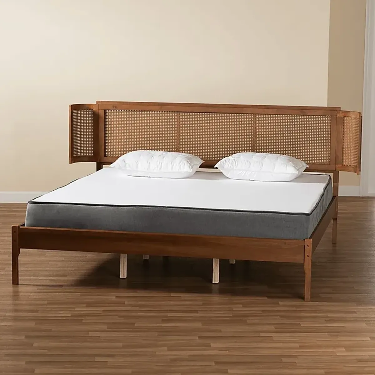 Mayme Brown King Platform Bed