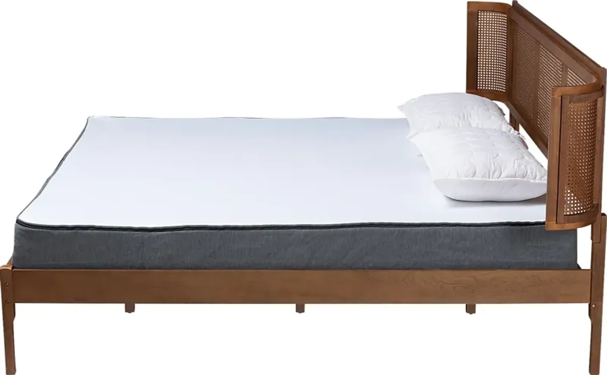 Mayme Brown King Platform Bed