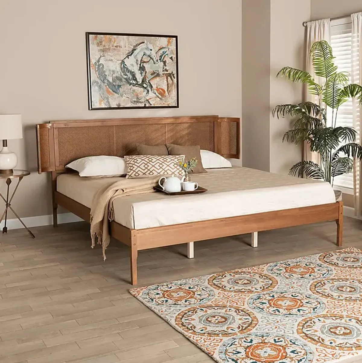 Mayme Brown King Platform Bed