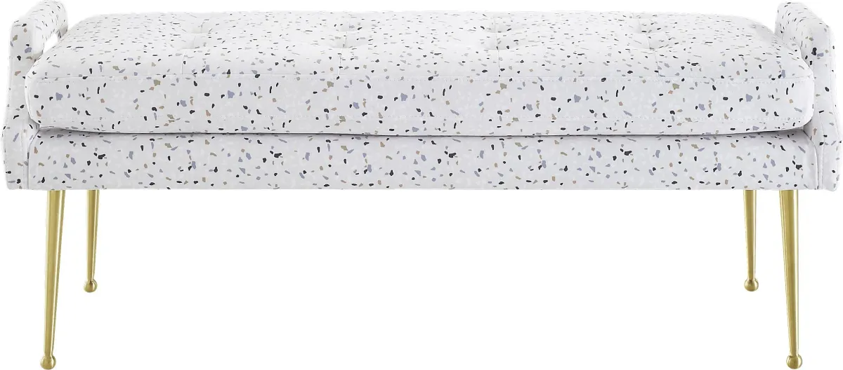 Zitto White Accent Bench