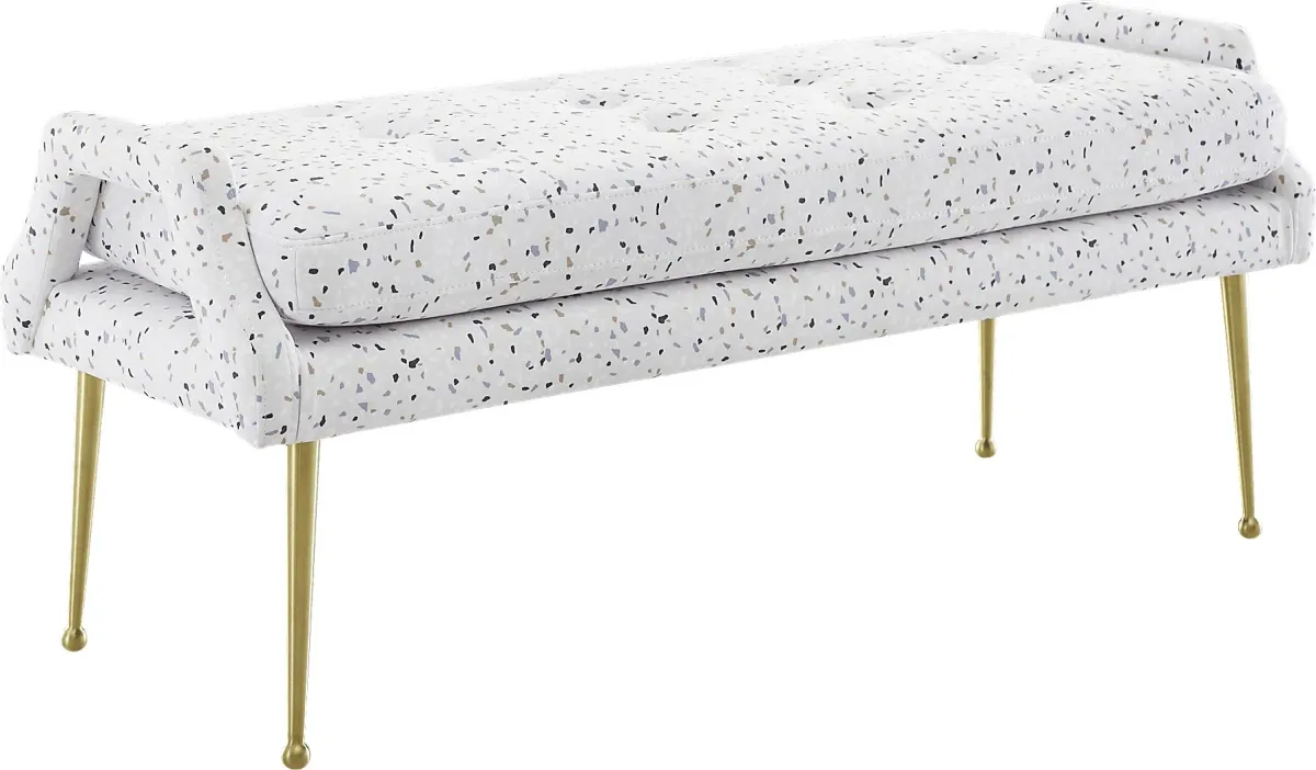 Zitto White Accent Bench