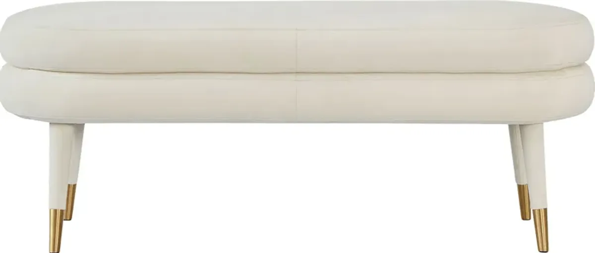 Bellfort Cream Accent Bench