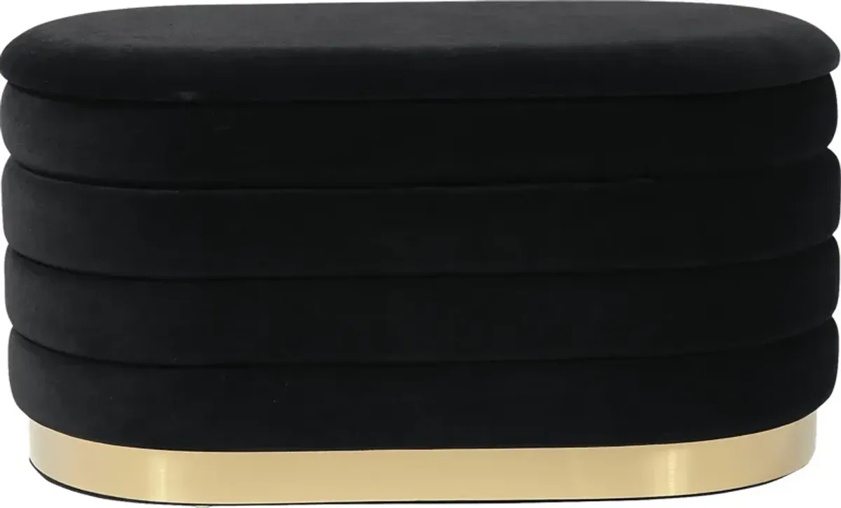 Moyra Black Storage Bench