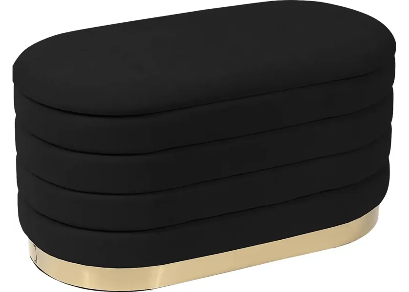 Moyra Black Storage Bench