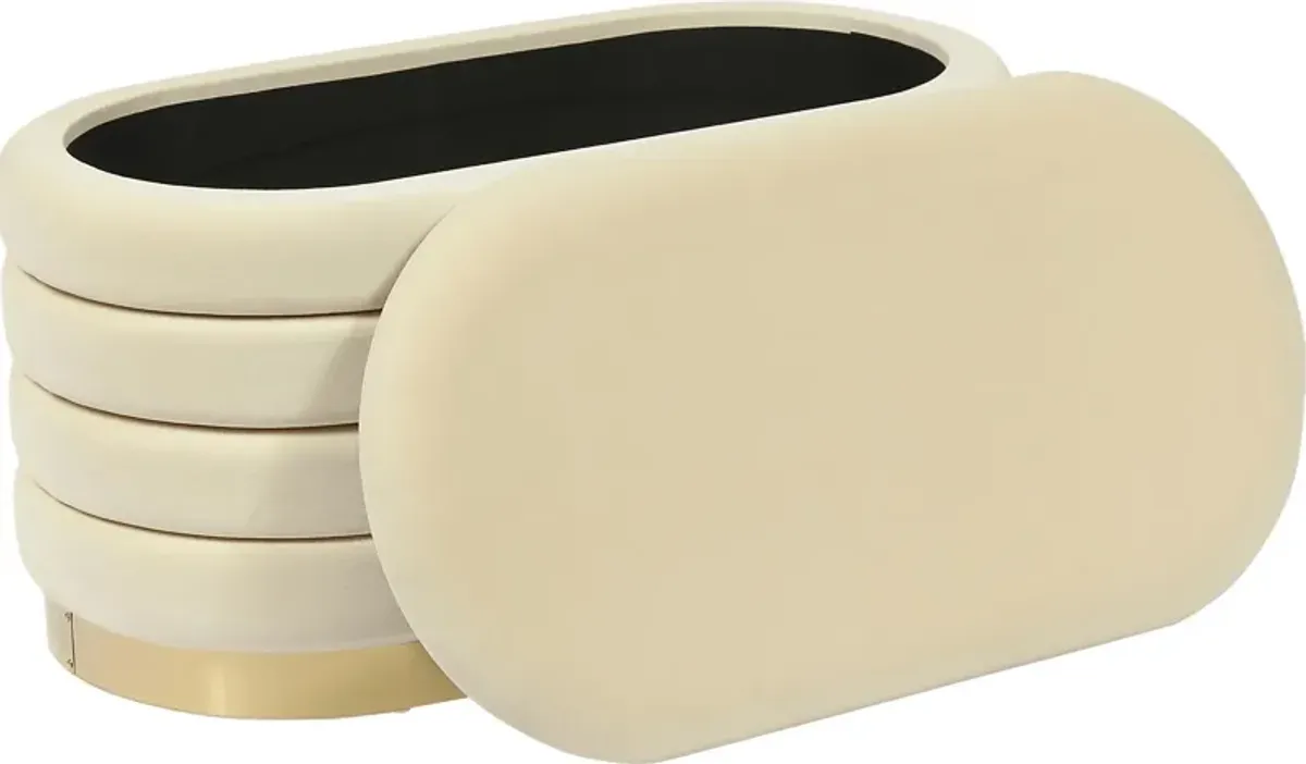 Moyra Cream Storage Bench